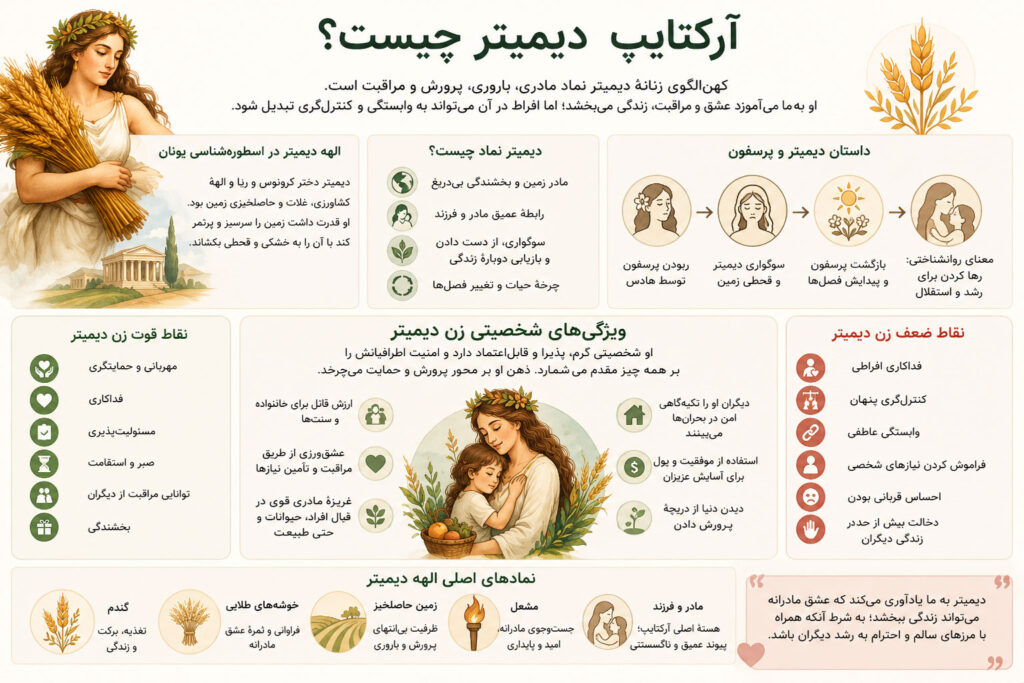 یک اینفوگرافی کامل از آرکتایپ دیمیتر