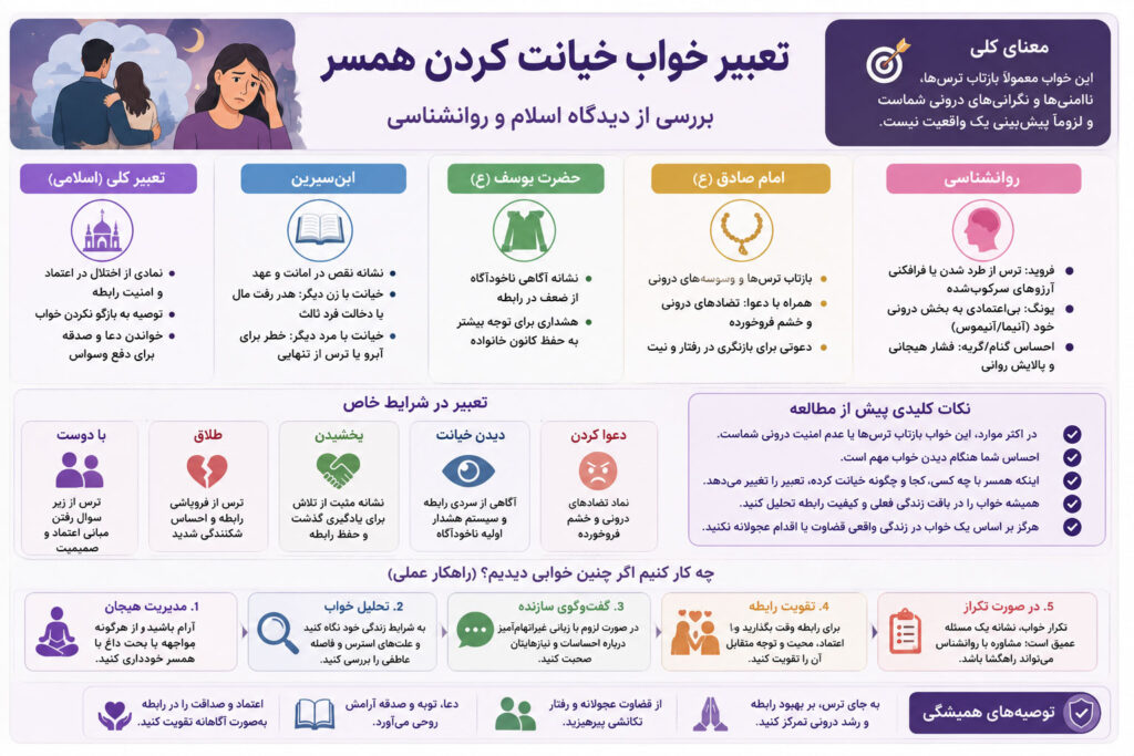 اینفوگرافی تعبیر خواب خیانت