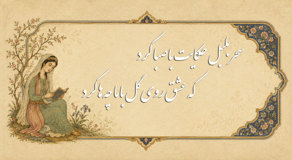 سحر بلبل حکایت با صبا کرد که عشق روی گل با ما چه‌ها کرد