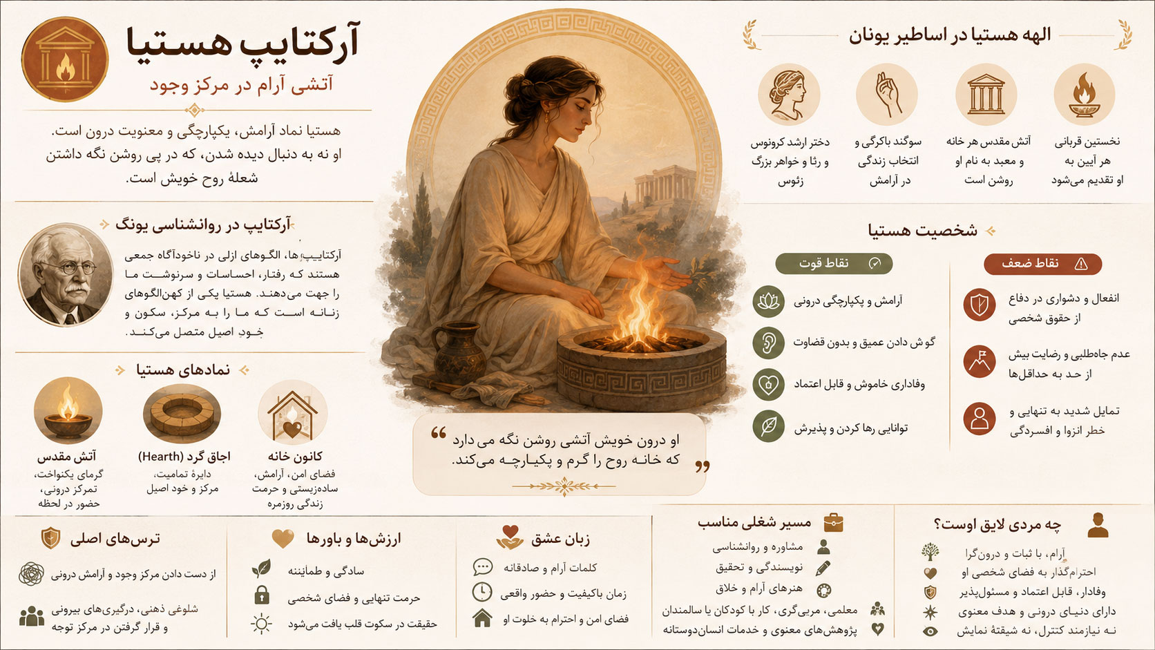 اینفوگرافی آرکتایپ هستیا